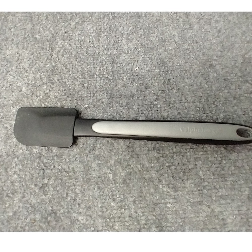 Calphalon Silicone Scraper Spatula Kitchen Tool 10" Black Grey Heat Resistant